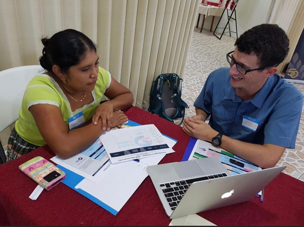 Volunteer and Counterpart working together on their Project.